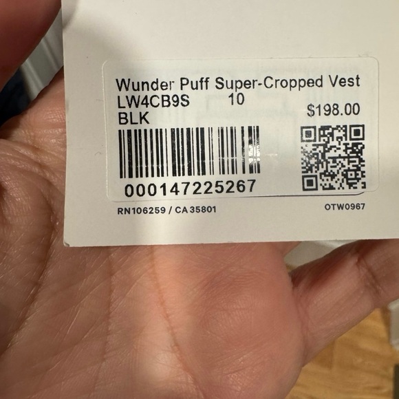 Lululemon Super Cropped Wunder Vest NWT - Picture 2 of 3